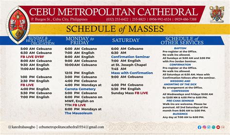 mass schedule cebu